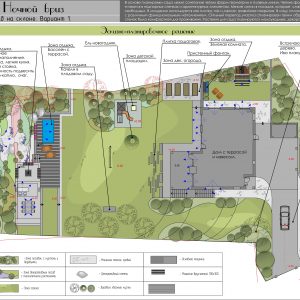 Сад на склоне. Вариант эскизно-планировочного решения сада.