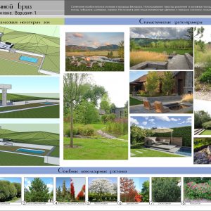 Сад на склоне. Визуализация отдельных зон. Стилистические фото-примеры. Растения для сада.